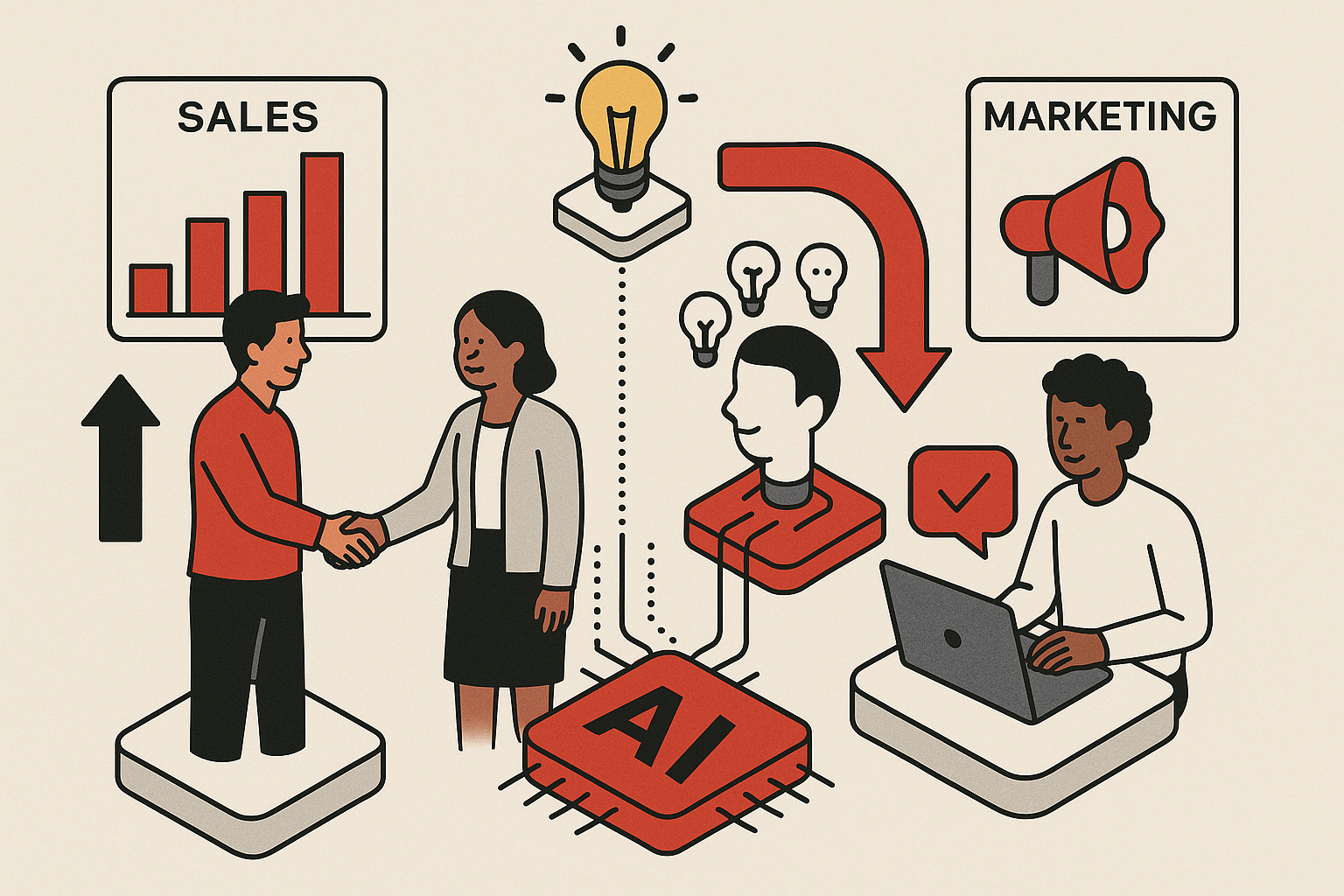 align sales and marketing with AI